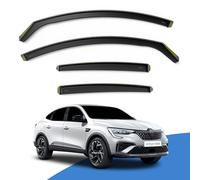 EdgeVisors Wind Deflectors for Renault Arkana MK1 5Dr Crossover 2019+ 4pc | SUV. Fresh Air in Rain, Less Wind Noise, In-Channel Rain Guards, No Tape or Drilling, Smoked Tint