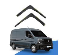 EdgeVisors Wind Deflectors for Renault Master MK4 (2024-onwards) 2 Door 2pc Set | Tinted Acrylic In-Channel Window Visors & Rain Guards | Master Accessories