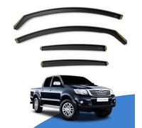 EdgeVisors Wind Deflectors for Toyota Hilux MK7 4 Door Pick-Up (2005-2016) 4pc Set | In-Channel Rain Guards & Accessories