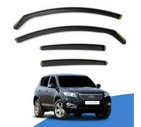 EdgeVisors Wind Deflectors for Toyota RAV-4 MK3 5 Door SUV (2006-2012) 4pc Set | In-Channel Rain Guards & Accessories