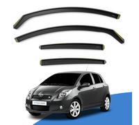 EdgeVisors Wind Deflectors for Toyota Yaris MK2 5 Door Hatchback (2005-2011) 4pc Set | In-Channel Rain Guards & Accessories