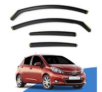 EdgeVisors Wind Deflectors for Toyota Yaris MK3 5 Door Hatchback (2011-2020) 4pc Set | In-Channel Rain Guards & Accessories