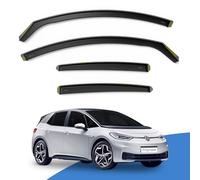 EdgeVisors Wind Deflectors for Volkswagen VW iD3 MK1 Electric (2020-onwards) 5 Door Hatchback 4pc Set | Tinted Acrylic In-Channel Side Window Visors & Rain Guards | iD3 Electric Accessories