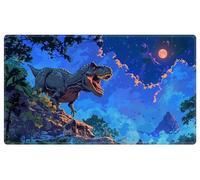EDGFRTOIO Card Playmat 70 x 40 cm Game Mats Tabletop Magic for MTG/TCG Cards, Trading Card Game Playing Stitched Commander Deck Gaming Desk Duel Mat Card Gameplay Mats, Tyrannosaurus Rex