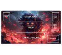EDGFRTOIO Playmat with Zones for MTG Card Game Playing, Game Mats Tabletop Magic Play Mat 24"x14" Commander Deck Gaming Desk Duel Mat Card Gameplay Mats for Beginner, Cat Demon