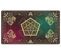 EDGFRTOIO Playmat with Zones for MTG Card Game Playing, Game Mats Tabletop Magic Play Mats 24"x14" Commander Deck Gaming Desk Duel Mat Card Gameplay Mats for Beginner, Five Elements