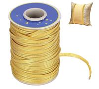 Edging Braid Piping Bias, Gold Piping Trim for Sewing, Satin Piping Trim Sewing Piping Fabric Piping Trim for Table Cloth Or Garment Refined Finishes 70 Meters(Gold)