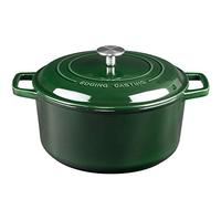 EDGING CASTING Enameled Cast Iron Dutch Oven Pot With Lid, Dutch Oven for Sourdough Bread Baking Round Pot Dule Handle, 7.5 Quart, Green