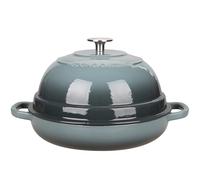EDGING CASTING Enameled Cast Iron Dutch Oven Pot with Lid, Round Bread Oven for Homemade Sourdough Bread Baking, 6 Quart, Slateblue
