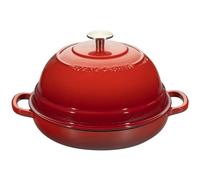 EDGING CASTING Enameled Cast Iron Dutch Oven Pot with Lid, Round Bread Oven for Homemade Sourdough Bread Baking, 6 Quart, Red