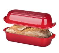 EDGING CASTING Enameled Cast Iron Loaf Pan with Lid, Bread pan, Dutch Oven Bread pan for Homemade Sourdough Bread Baking, 12.5x5.5 inch, 5qt, Red