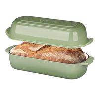 EDGING CASTING Enameled Cast Iron Loaf Pan with Lid, Dutch Oven Bread pan for Homemade Sourdough Bread Baking, 12.5x5.5 inch, 5qt, Pistachio Green