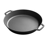 EDGING CASTING Pre-Seasoned Large Cast Iron Skillet 17 Inch, Dual Handle Outdoor Camping Frying Pan, Pizza Pan, Use for Grill, Stovetop, Induction, Oven Safe Cookware