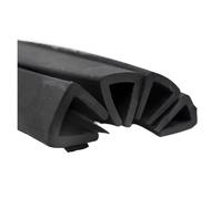Edging Strip 1-5M Black U Shaped Rubber Edge Sealing Strip Section Protector Edges Shield Encloser for Glass、Metal Panel(Flat Edge 4mm,3Meters)