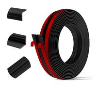 Edging Strip 4cm x 6m, Peel and Stick Trim, Self Adhesive Corner Protector, Flexible Moulding Trim, Edge Protector for Tile, Countertops, Furniture and Flooring, Anti Scratch, Black