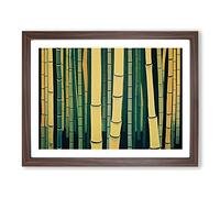 Edgy Bamboo Forest Framed Print | A3 Walnut Framed Wall Art | Ready to Hang | Modern Landscape Picture | Living Room Bedroom Lounge Office
