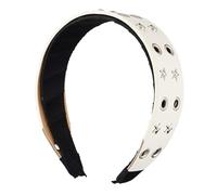 Edgy Black PU Leather Headband Unisex Design Comfortable Wear Resistant Hairband Suitable for Various Occasion Dark Party Party Hairband
