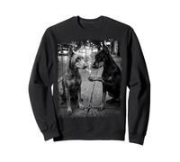 Edgy Doberman Pinscher Dogs Smoking Black White Urban Sweatshirt