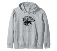 Edgy Grunge Aesthetic Alligator Lover Stuff Edgy Alligator Zip Hoodie