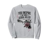 Edgy Gun Dark Humor Tees for Men and Women Serial Killer Sweatshirt