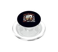 Edgy Poker And Whiskey That's Why I'm Here Casino Humor PopSockets PopGrip for MagSafe