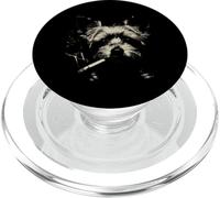 Edgy Shaggy Terrier Dog Smoking Cigarette Design PopSockets PopGrip for MagSafe