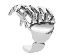 Edgy Spine Bone Ear Clip Punk Rock Accessory Alloy Metal Statement Skeleton Hand Jewelry for Edgy Outfits Statement Ear Jewelry Punk