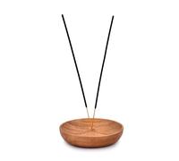 EDHAS Acacia Wood Round Incense Holder and Ash Catcher for Home Décor, Home,Office,Club, Aromatherapy (12.7cm x 12.7cm x 2.54cm)