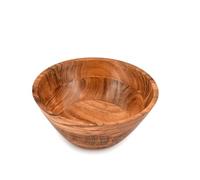 EDHAS Salad Bowl Acacia Wood Large Serving for Fruits, Salads, Rice, Dip, Nuts, Snacks Wooden Bowls for Décor (9" X 9" X 4")