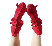 Edhomenn 2023 Men Women Winter Socks Knit Warm 3D Novelty Animal Wide Mouth Crew Socks Halloween Clothing Accessory (Red Dragon, Adult)