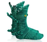 Edhomenn Women Christmas Socks Cute 3D Cartoon Novelty Animal Socks Knit Warm Winter Clothing Accessory (08 Green Crocodile, ONE SIZE)