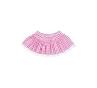 Edhomenn Women Men Plaid Pleated Tutu Skirt Y2k Cosplay Lace Hem Ruffle A-Line Mini Skirts Lingerie Halloween Costume (Pink, XL)