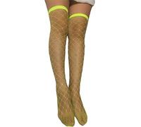 Edhomenn Womens Fishnet Tights Sexy Sparkly Tights Glitter Rhinestone Pantyhose Sheer Mesh Stockings (25 Yellow, ONE SIZE)