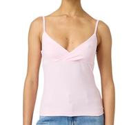 Edhomenn Women's Y2k Pleated Camisole Mini Bowknot Front Spaghetti Strap Lace Vest V-Neck Cropped Tank Tops Sexy Low-Cut Tops (06 Pink, S)