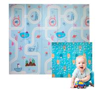 Edibaby, Baby Play Mat, for Floor Play, 200 x 180 cm, XPE Padded, 1.5 cm, Safe and Durable, Reversible and Foldable, for both Boy and Girl (Sea Edition)