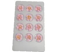 Edible 12 pieces flower cake decorations, Bees cupcake toppers, perfect Cookies decro for Valentine's Day Birthday Halloween Thanksgiving Christmas party Team Dinner
