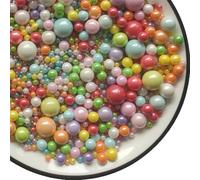 Edible 120g/ 4.2oz Sugar Colorful Pearl Sprinkles Candy Pearls Cake Decoration Cupcake Toppers Cookie Decorations for Wedding Birthday Halloween Thanksgiving Christmas Christening