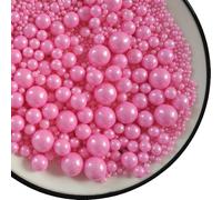 Edible 120g/ 4.2oz Sugar Pink Pearl Sprinkles Candy Pearls Cake Decoration Cupcake Toppers Cookie Decorations for Wedding Birthday Halloween Thanksgiving Christmas Christening