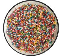 Edible 130g Rainbow Jimmies Candy Sprinkles | Dessert Sprinkle|Cake Cupcake Toppers | Cookie Decorations | Sweet Personalities Candy Sprinkles for Daily Cake Decorating