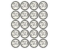 edible 20 x ANY AGE birthday cupcake toppers UNCUT 16th 18th 21st 30th 40th 50th 60th 70th 80th (wafer paper, Gold)