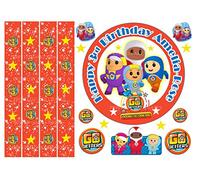 EDIBLE 6" GO JETTERS ICING BOYS PERSONALISED CAKE TOPPER WITH EDIBLE RIBBON