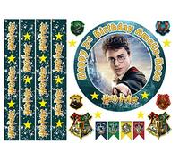 EDIBLE 6" HARRY POTTER ICING GIRLS BOYS PERSONALISED CAKE TOPPER WITH EDIBLE RIBBON