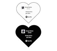 Edible 6" Song Lyrics Heart cake Topper decoration - Wafer paper/Icing paper NOT-PRECUT Birthday Girl/Olivia/Frank/Sweet 16 / Ivy (Frrank-Occean - Ivy, White wafer paper)