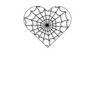 edible 6" wide Halloween heart shape cake toppers NOT PRECUT. wafer paper - Pumpkin, spider web, ghost (Spider web)