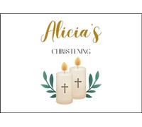 EDIBLE A4 Christening Day Personalised cake topper - premium icing sheet
