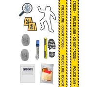 Edible A4 crime scene forensics theme Cake topper set decorations NOT-PRECUT horror police