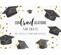 EDIBLE A4 Personalised Graduation cake topper - premium icing sheet