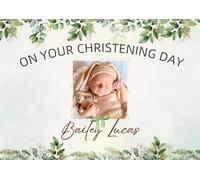 EDIBLE A4 Photo Personalised cake topper ANY WORDING - premium icing sheet Your photo - your wording - Christening/Baptism/Holy communion/Pierwsza Komunia Święta/Confirmation day