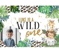 EDIBLE A4 Photo Personalised WILD ONE cake topper - premium icing sheet Your photo - Boy