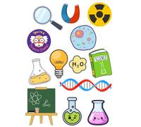 Edible A4 sheet kids science theme Cake toppers set Cake decorations NOT-PRECUT Biology physics chemistry scientist